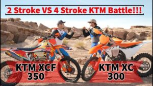 2-Takt gegen 4-Takt - 350 vs 300 KTM Kampf!!
