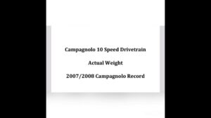 Campagnolo Record 10-Gang Gruppe tatsächliches Gewicht (2007/2008)